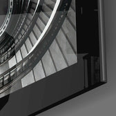 Spiral Stairs close-up showing concentric rails and treads