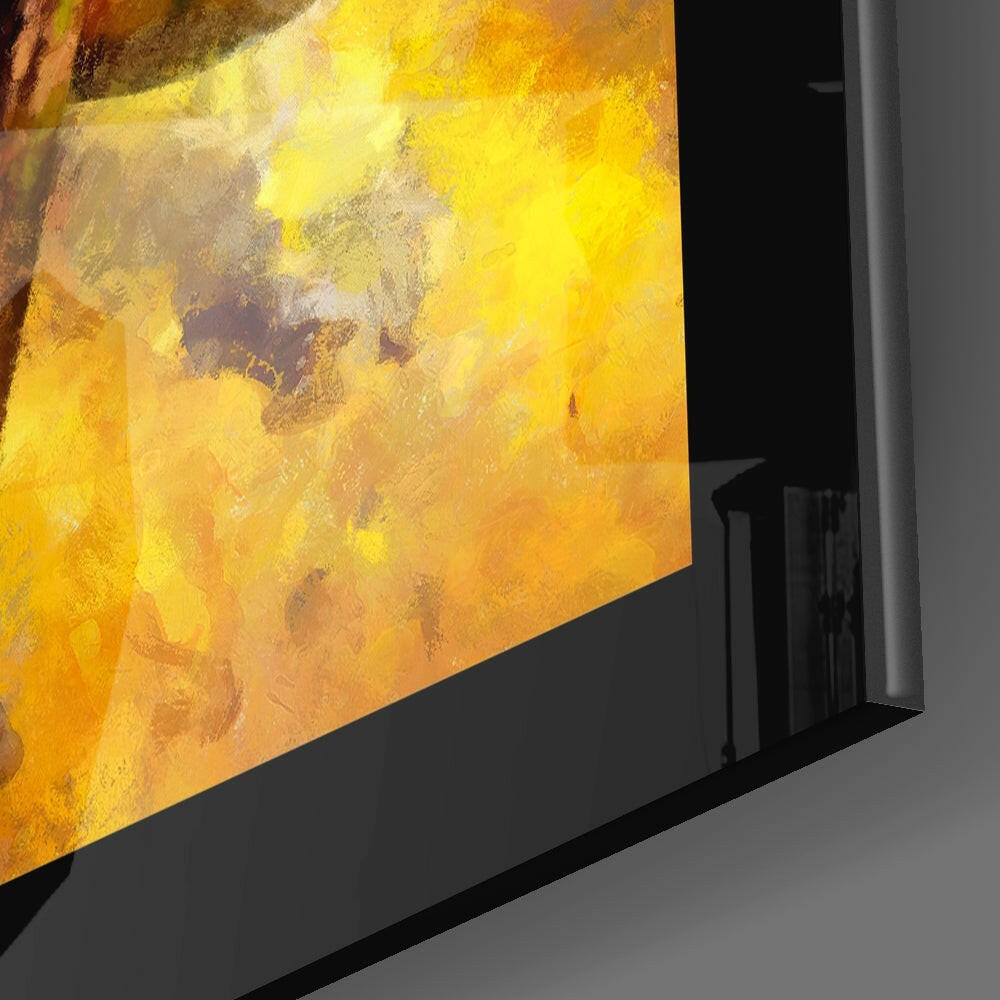 Tropical Parrot Glass Wall Art.