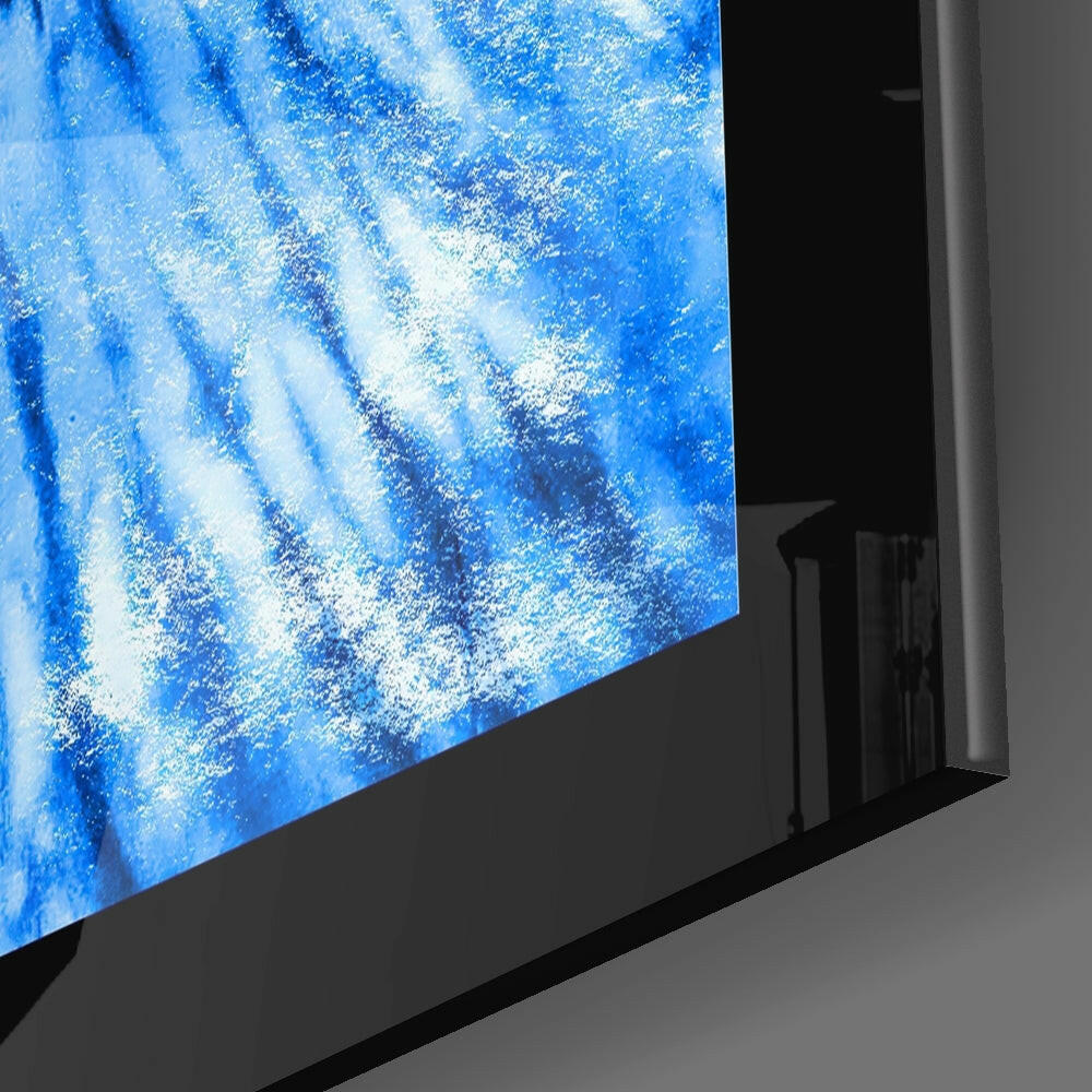 Blue Shell Glass Wall Art.