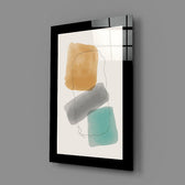 Minimal-watercolor panel bringing boho calm to a reading nook