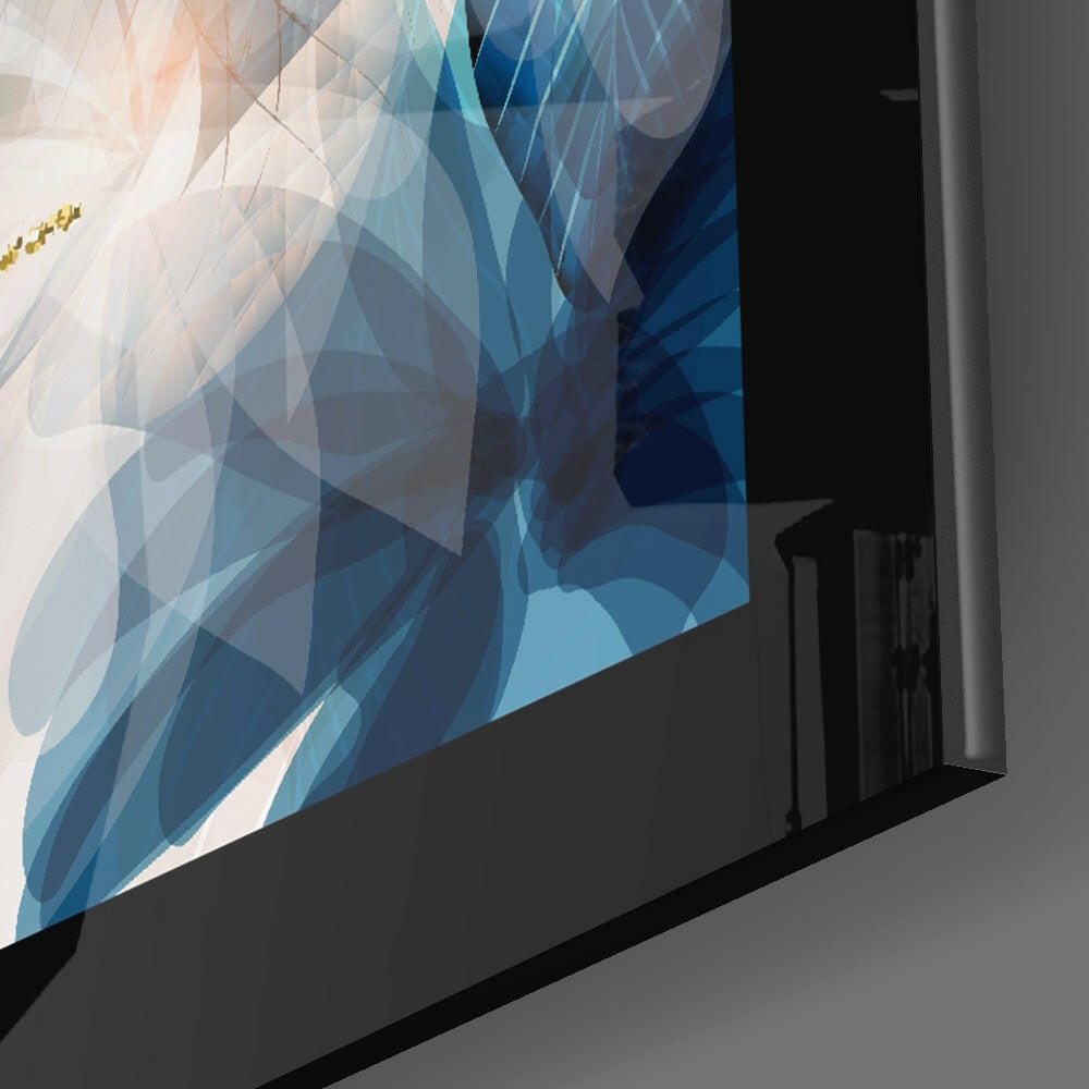 Abstract Leaf Glass Wall Art.