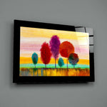 Painterly panel bringing candy warmth to a sunroom