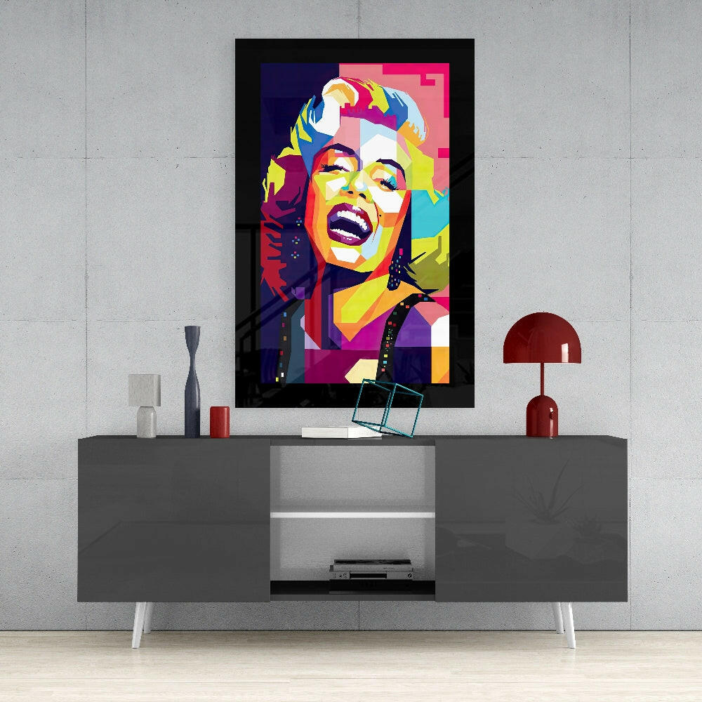 Marilyn Monroe Glass Wall Art.