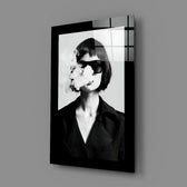Editorial-photo panel bringing noir poise to a study