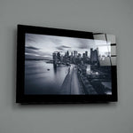Editorial-photo panel bringing noir gravity to a man cave