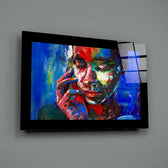 Editorial-photo panel bringing painterly poise to a creative studio