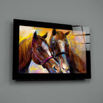 Pastel-oil panel bringing painterly warmth to a foyer