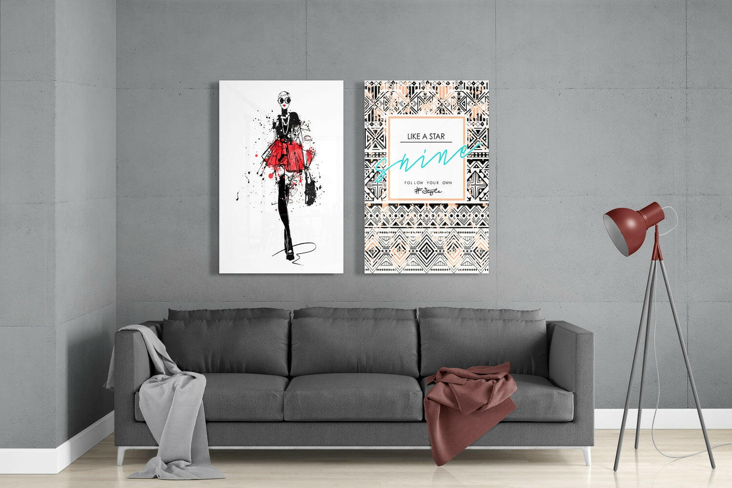 Enjoy the Little Things 2 Pieces Combine Glass Wall Art | Insigne Art Design.