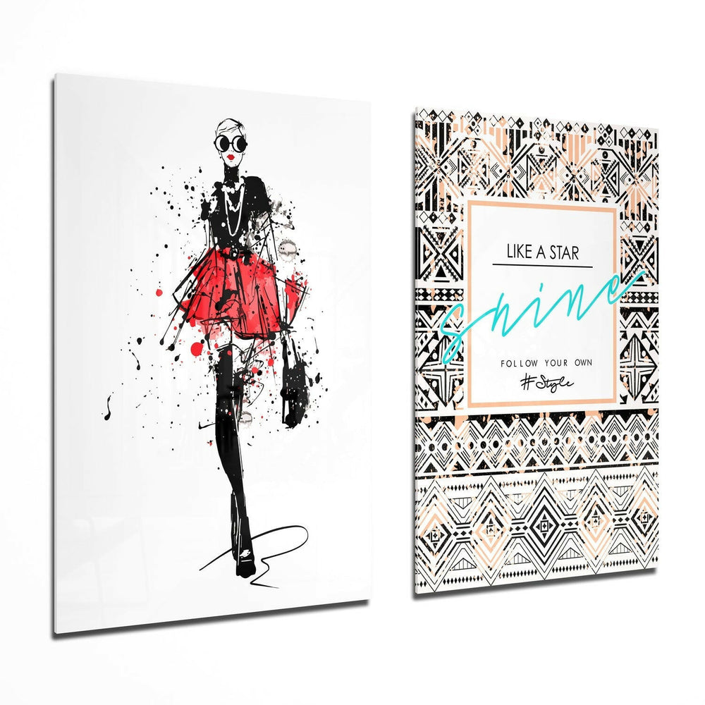 Enjoy the Little Things 2 Pieces Combine Glass Wall Art | Insigne Art Design.