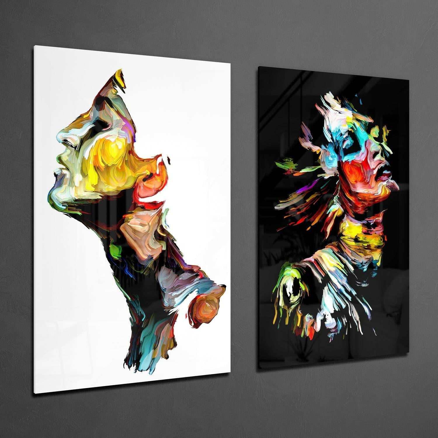 Feel the Music 2 Pieces Combine Glass Wall Art | Insigne Art Design.