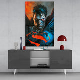 Bloody Superman Glass Wall Art  || Designer Collection | Insigne Art Design