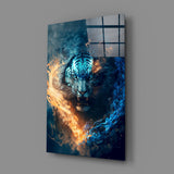 Flaming Anger Glass Wall Art  || Designer Collection | Insigne Art Design