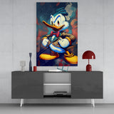 Anger of Donald Duck Glass Wall Art  || Designer Collection | Insigne Art Design