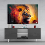 Nobility of the Lion Glass Wall Art  || Designer Collection | Insigne Art Design