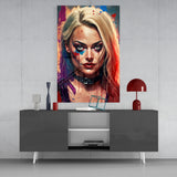 Harley Quinn Glass Wall Art  || Designers Collection
