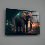 Glory of an Elephant Glass Wall Art  || Designers Collection