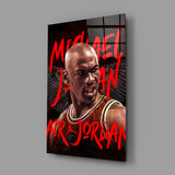 Micheal Jordan, Air Jordan Glass Wall Art || Designers Collection