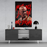 Micheal Jordan, Air Jordan Glass Wall Art || Designers Collection