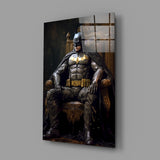 Batman in the Throne Glass Wall Art || Designer's Collection