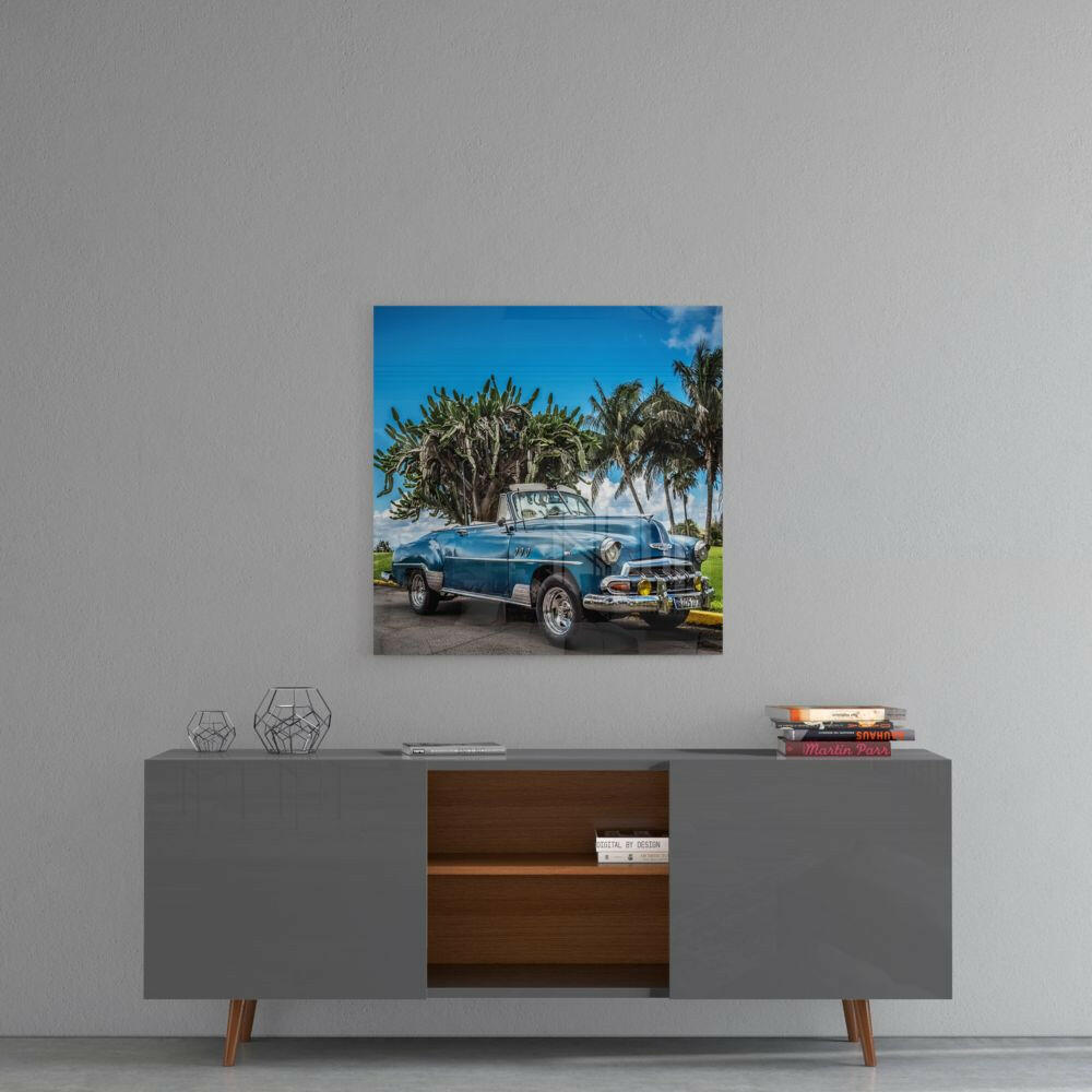 Classic Car Glass Wall Art.