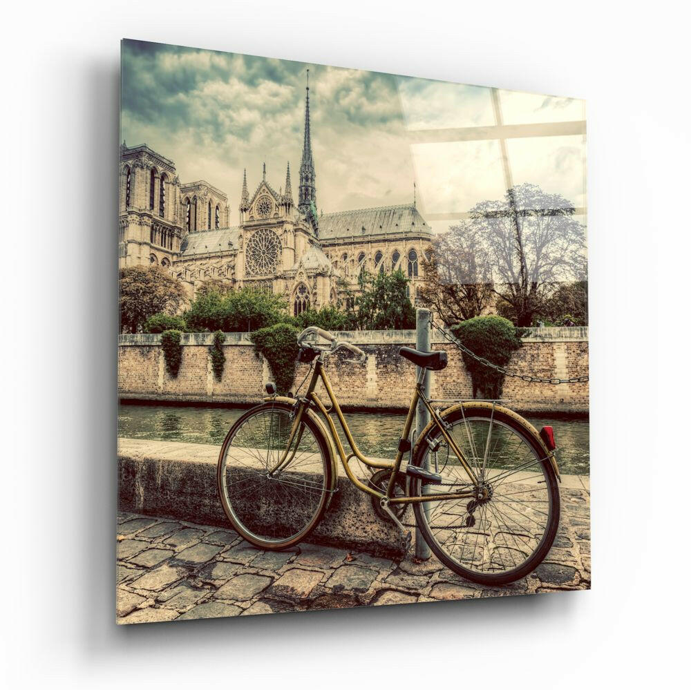 Bicycle Glass Wall Art.