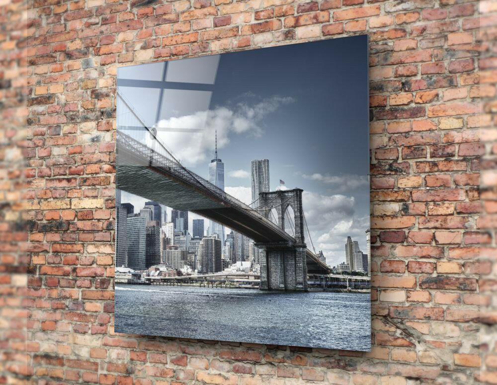 Brooklyn Bridge Glass Wall Art.