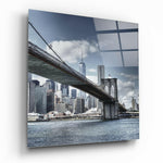 Brooklyn Bridge Glass Wall Art.