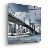 Brooklyn Bridge Glass Wall Art.