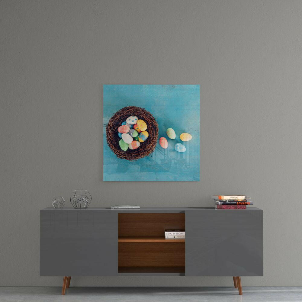 Easter Eggs Glass Wall Art.