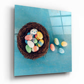 Easter Eggs Glass Wall Art.