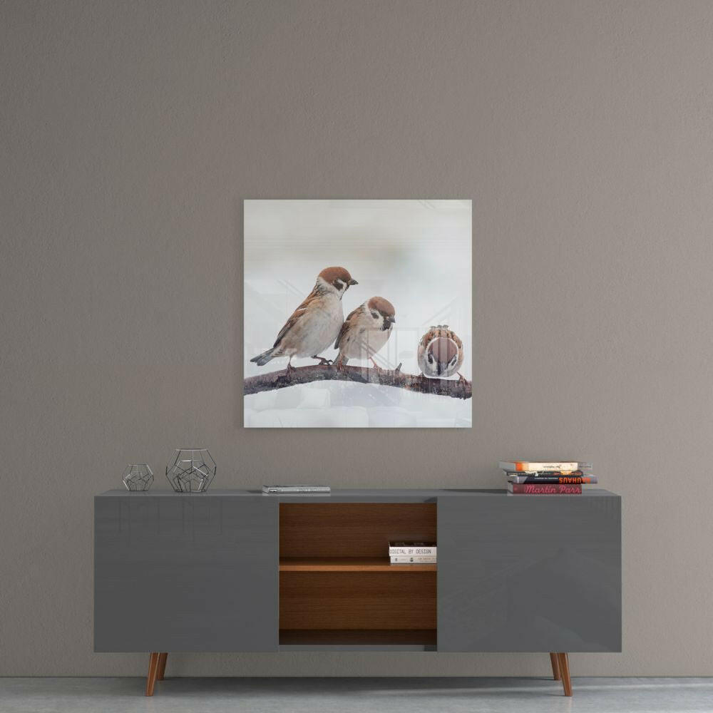 Birds Glass Wall Art.