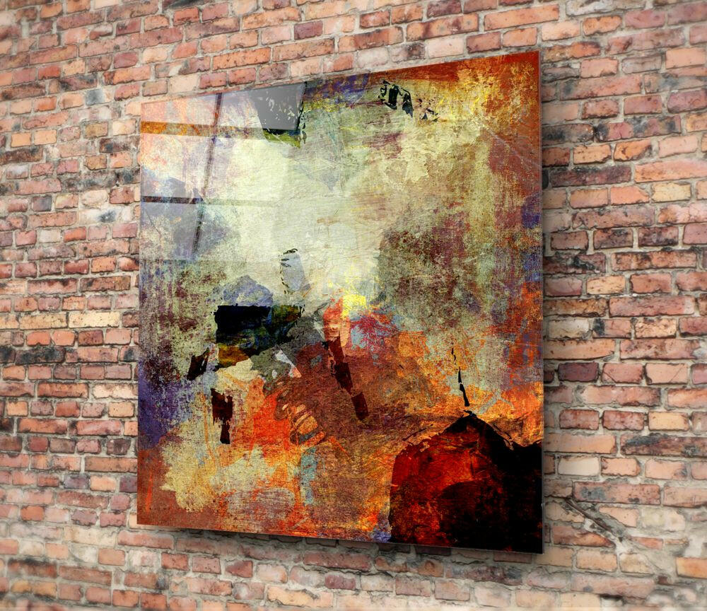 Abstract Glass Wall Art.