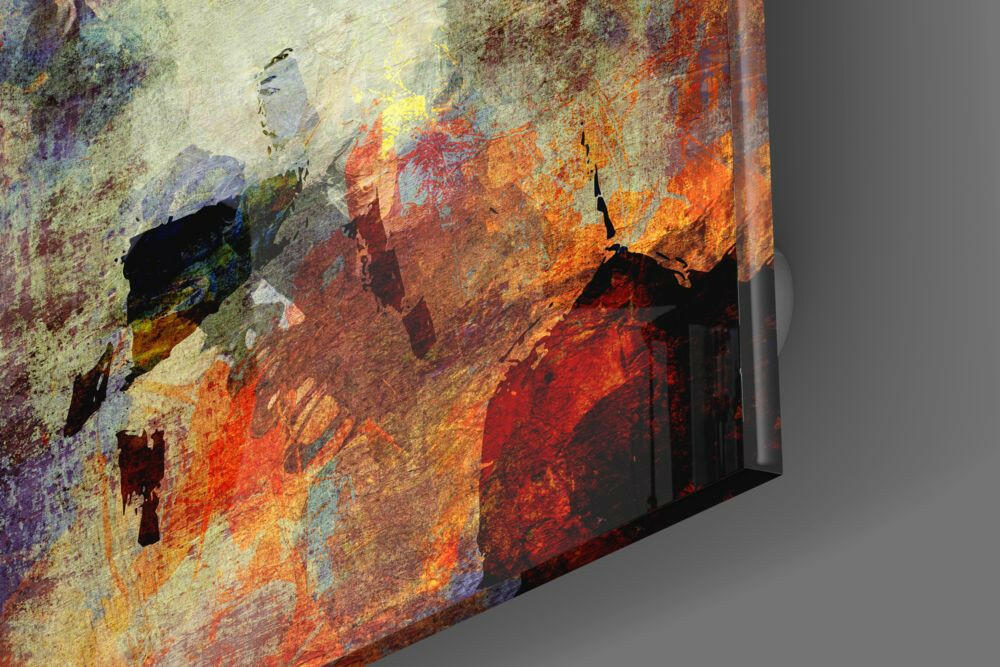 Abstract Glass Wall Art.