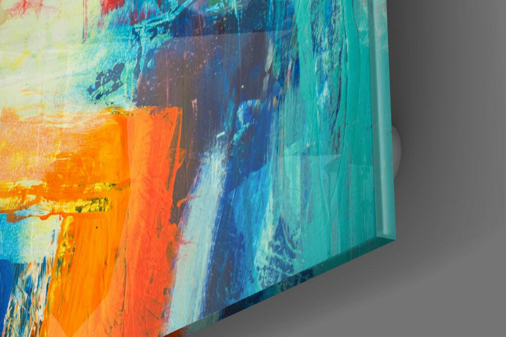 Abstract Glass Wall Art.