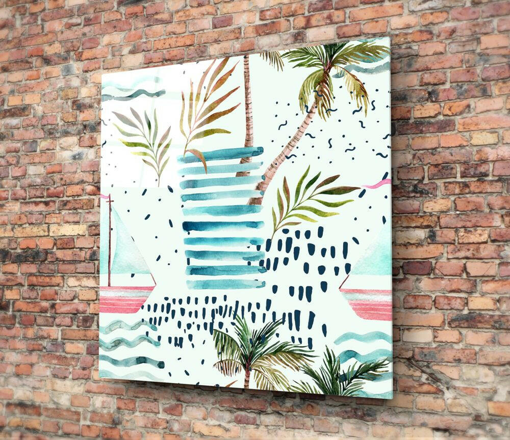 Abstract Glass Wall Art.