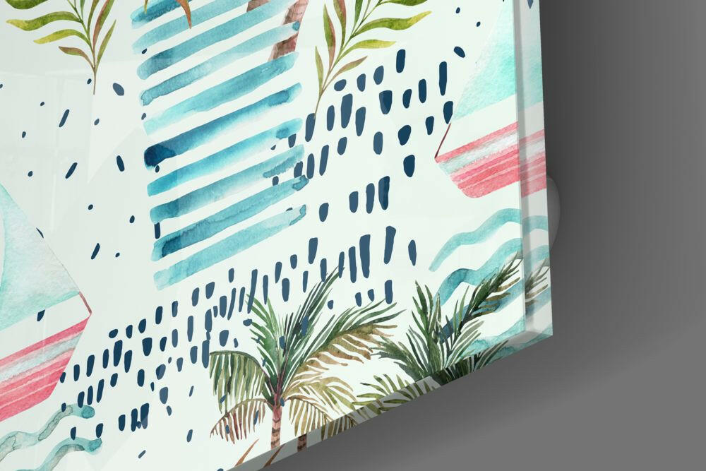 Abstract Glass Wall Art.