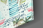 Abstract Glass Wall Art.
