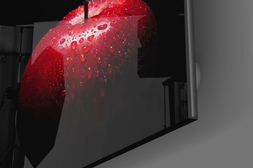 Red Apple Glass Wall Art.