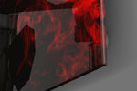 Red Smoke Glass Wall Art.
