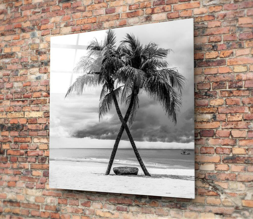 Palm Trees Glass Wall Art.