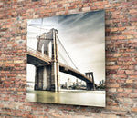 Brooklyn Bridge Glass Wall Art.