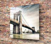 Brooklyn Bridge Glass Wall Art.