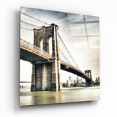 Brooklyn Bridge Glass Wall Art.