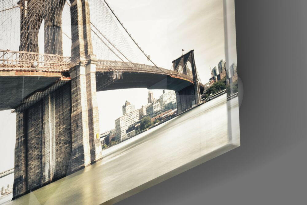 Brooklyn Bridge Glass Wall Art.