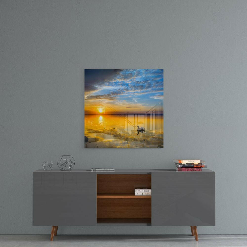Sunset Glass Wall Art.