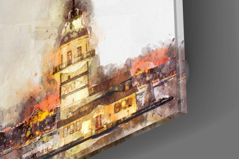 Maiden's Tower Glass Wall Art.