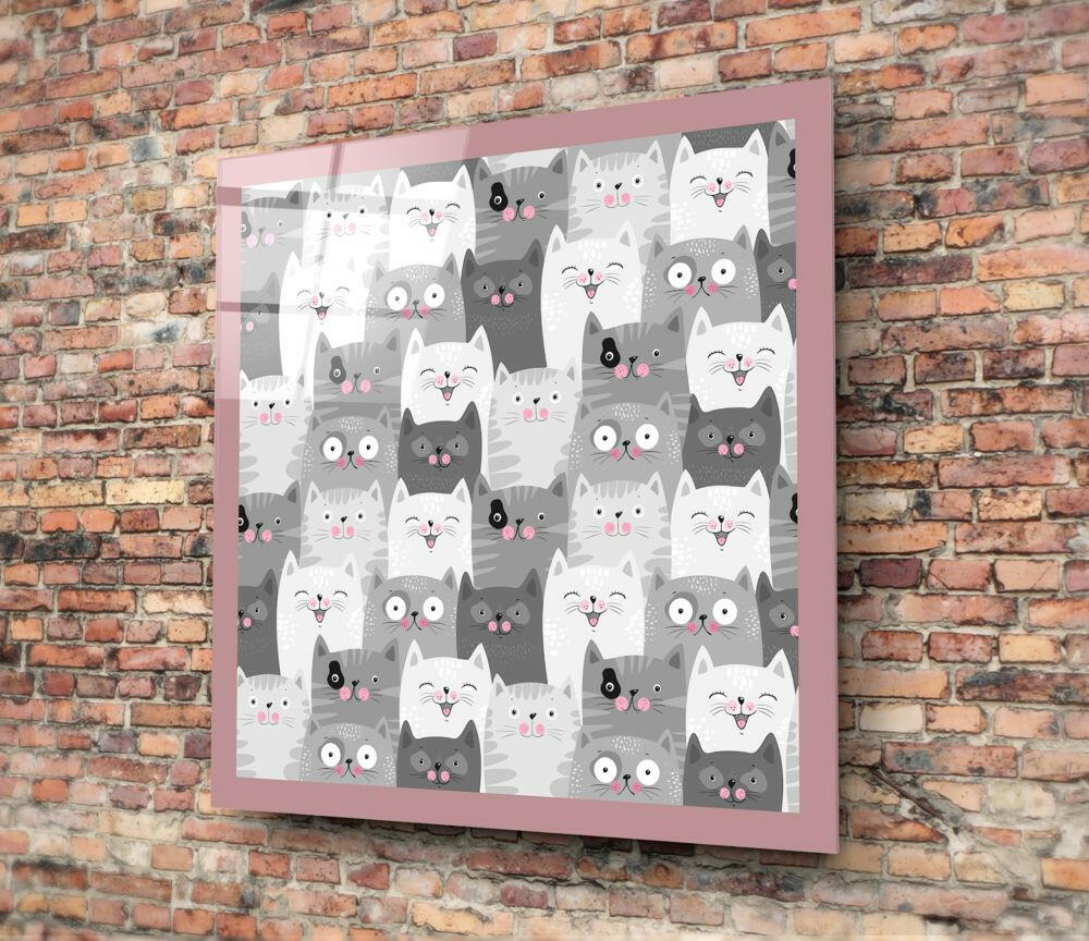 Cats Glass Wall Art.