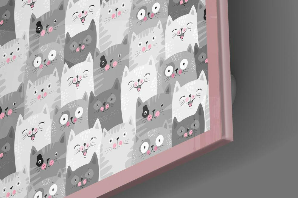 Cats Glass Wall Art.