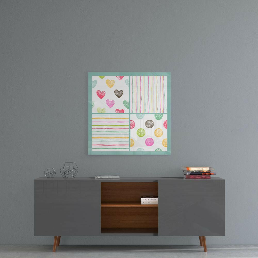 Abstract Glass Wall Art.