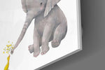 Elephant and Duck Glass Wall Art.